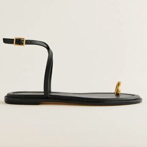 Reformation Cindy Flat Sandal Black - Size 9.5